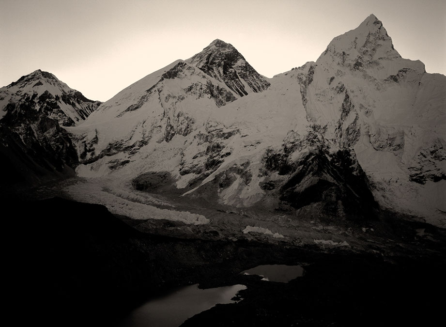 Everest and Nuptse at dusk